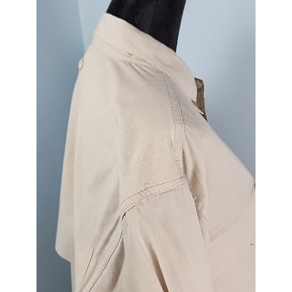 Orvis Mens Medium Long Sleeve Khaki Fishing Shirt Mesh Lined Vented Back - Picture 9 of 16